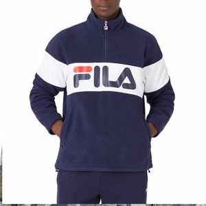 Fila Men's 1/4 Zip Colorblock Long Sleeve Fleece Pullover Jacket NWT